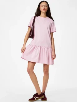 Pieces mekko PCDISSO SS O-Neck Dress, Vaaleanpunainen