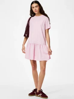 Pieces mekko PCDISSO SS O-Neck Dress, Vaaleanpunainen
