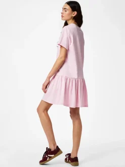 Pieces mekko PCDISSO SS O-Neck Dress, Vaaleanpunainen