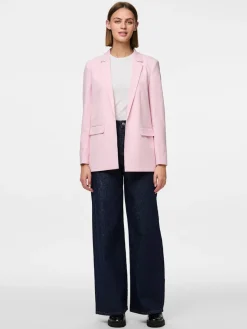 Pieces naisten bleiseri, PCBOZZY LS LOOSE BLAZER Roseate Spoonbill