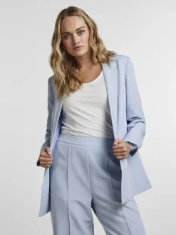 Pieces naisten bleiseri PCBOZZY LS Loose Blazer, vaaleansininen