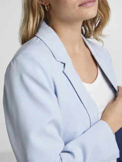 Pieces naisten bleiseri PCBOZZY LS Loose Blazer, vaaleansininen