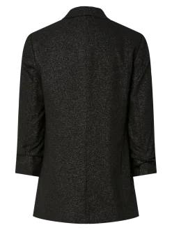 Pieces naisten bleiseri PCBOSELLA 3/4 GLITTER BLAZER NOOS, Black silver