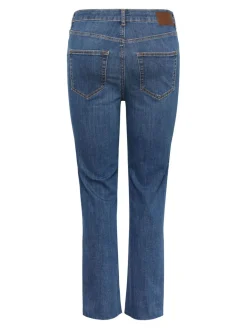 Pieces Naisten Farkut PCDelly Straight HW CR MB184 NOOS Indigo
