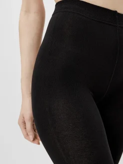 Pieces naisten fleecesukkahousut PCKAYA FLEECE TIGHTS NOOS, musta
