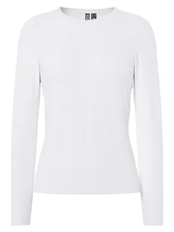 Pieces, Naisten Paita, Sirene LS Tee Bright White