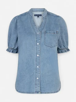 Red Button naisten pusero Victoria Blouse Denim, sininen