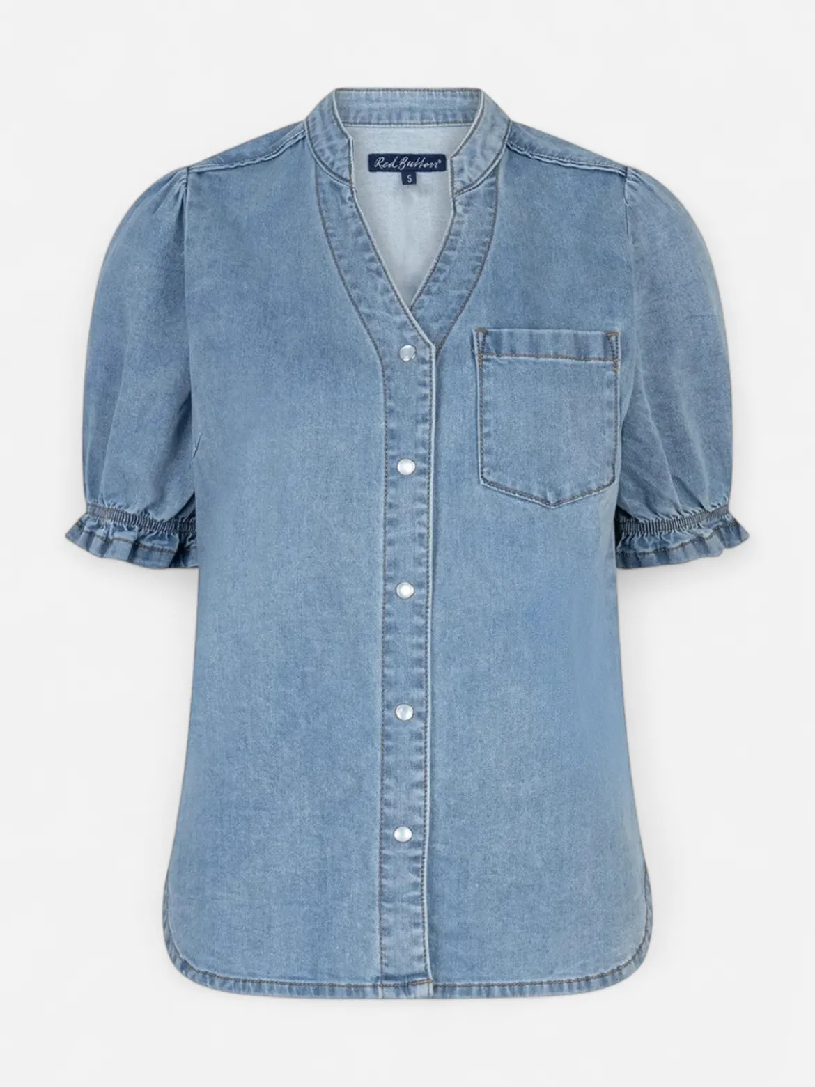 Red Button naisten pusero Victoria Blouse Denim, sininen