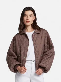 Reset naisten tikkitakki Leonor Jacket, kaakaonruskea