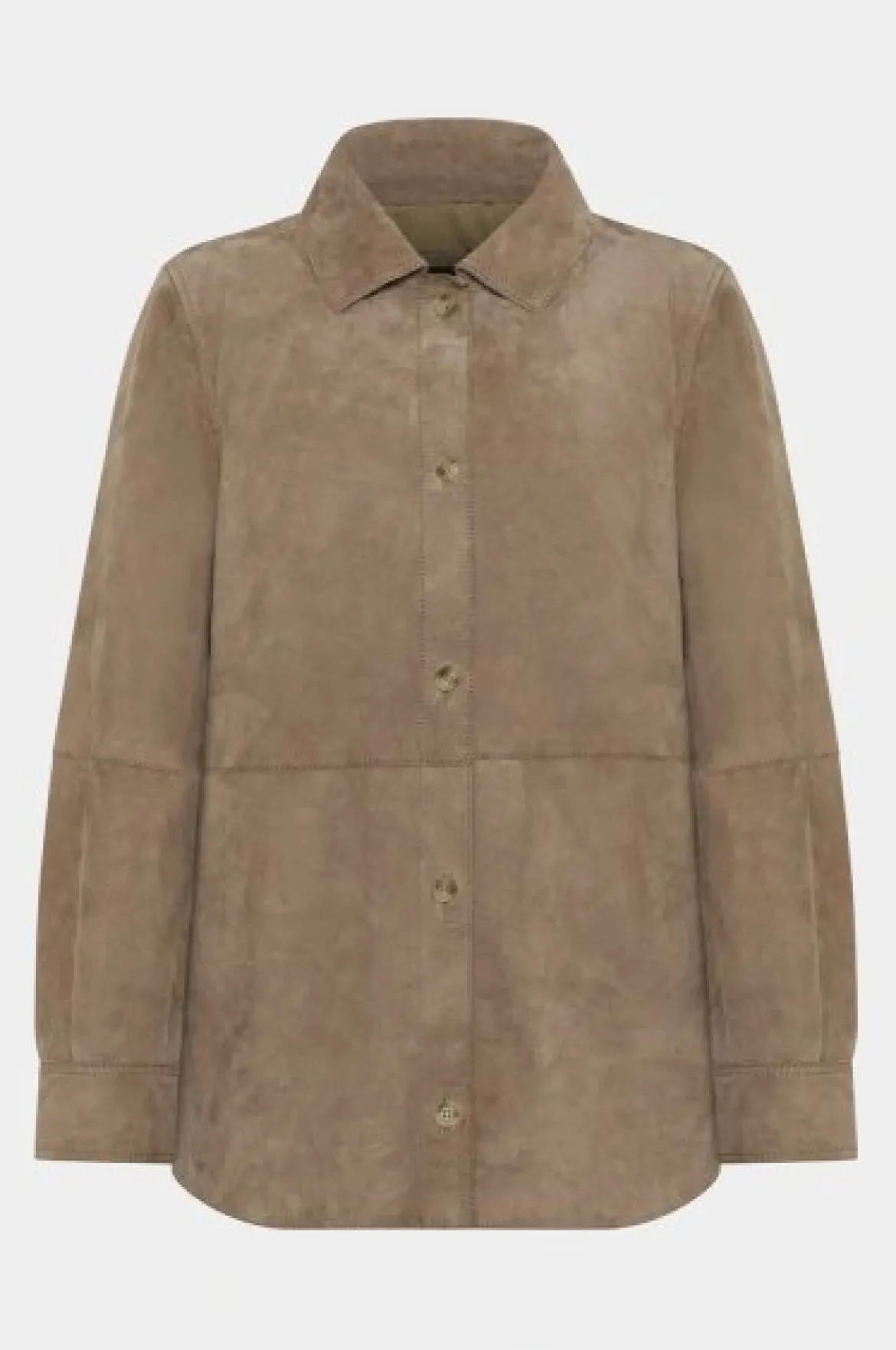 Rock and Blue naisten nahkatakki Cassy Shirt Jacket, ruskeanharmaa