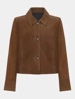 Saki naisten nahkatakki Thea Jacket, konjakinruskea