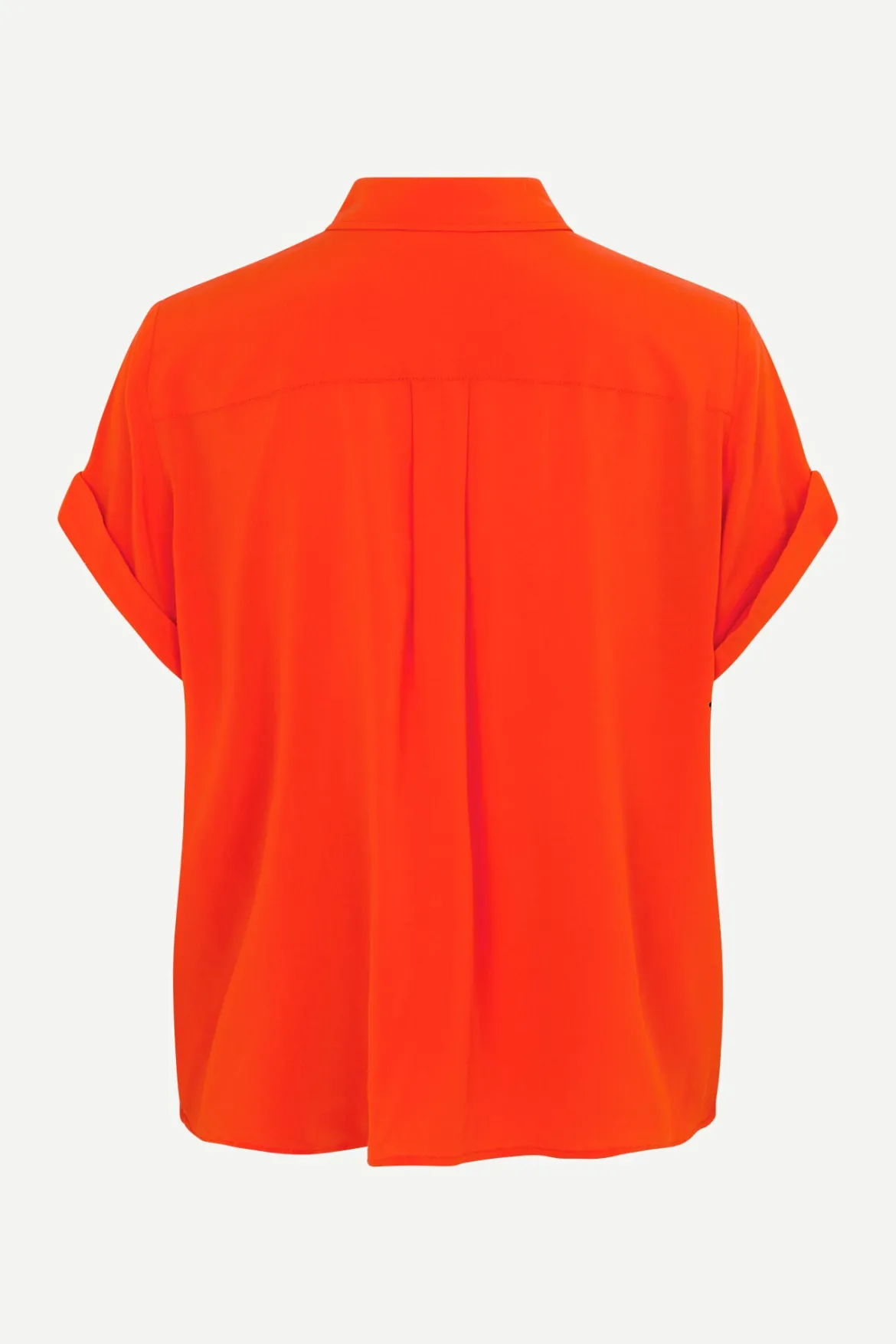Samsoe and Samsoe, Naisten Lyhythihainen Kauluspaita, Majan Ss Shirt 9942 Oranssi