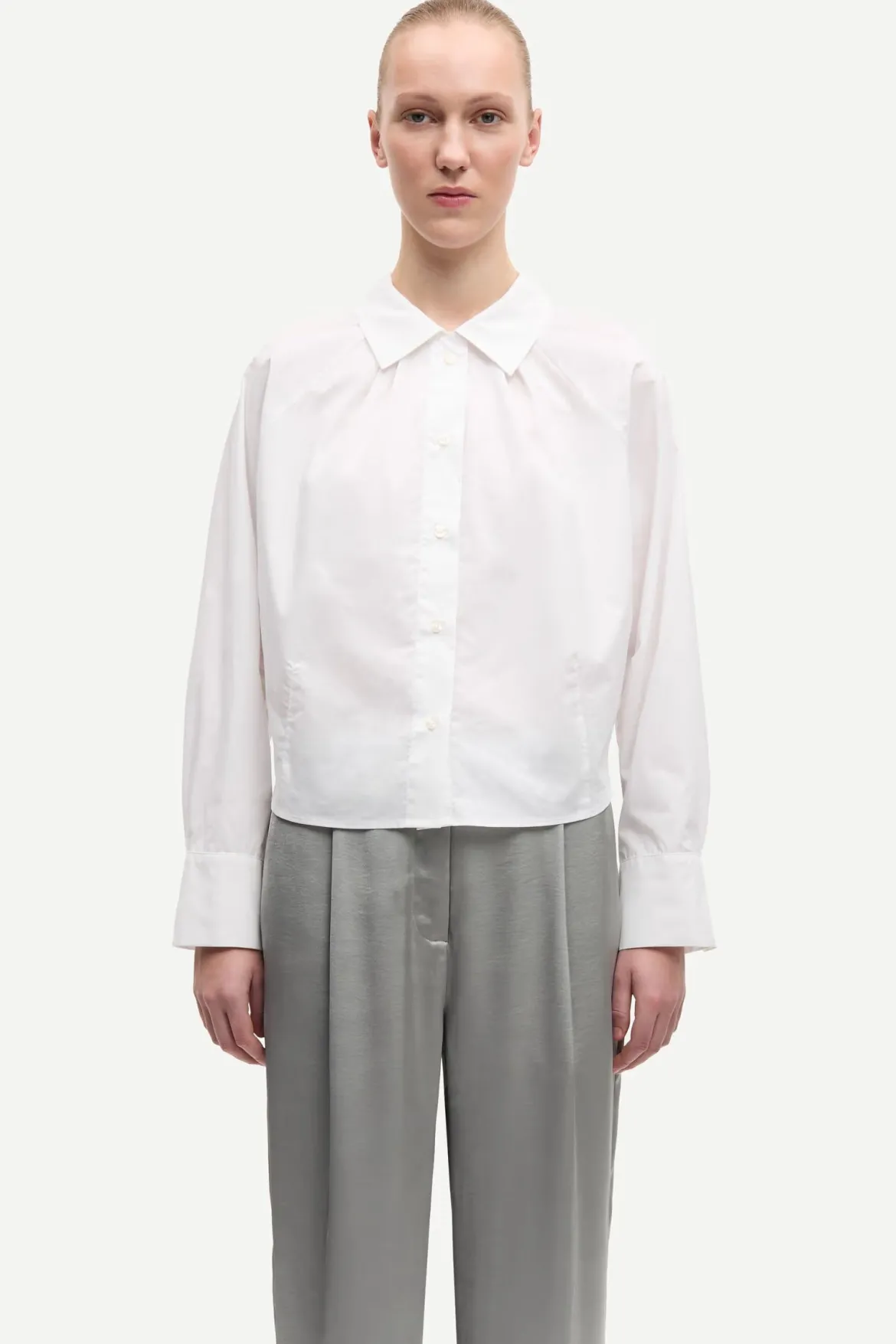 Samsoe and Samsoe naisten paitapusero, SAKYA SHIRT 15756 Valkoinen