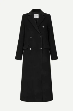Samsoe Samsoe naisten villakangastakki Falcon Coat, musta