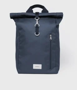 Sandqvist reppu Ground Rolltop Backpack 16'', tummansininen
