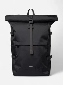 Sandqvist reppu, ICON ROLLTOP BACKPACK L Musta