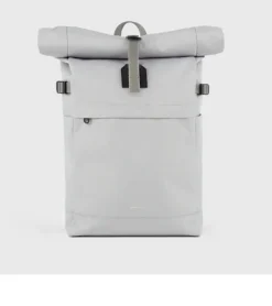 Sandqvist reppu Icon Rolltop Backpack 14'', vaaleanharmaa
