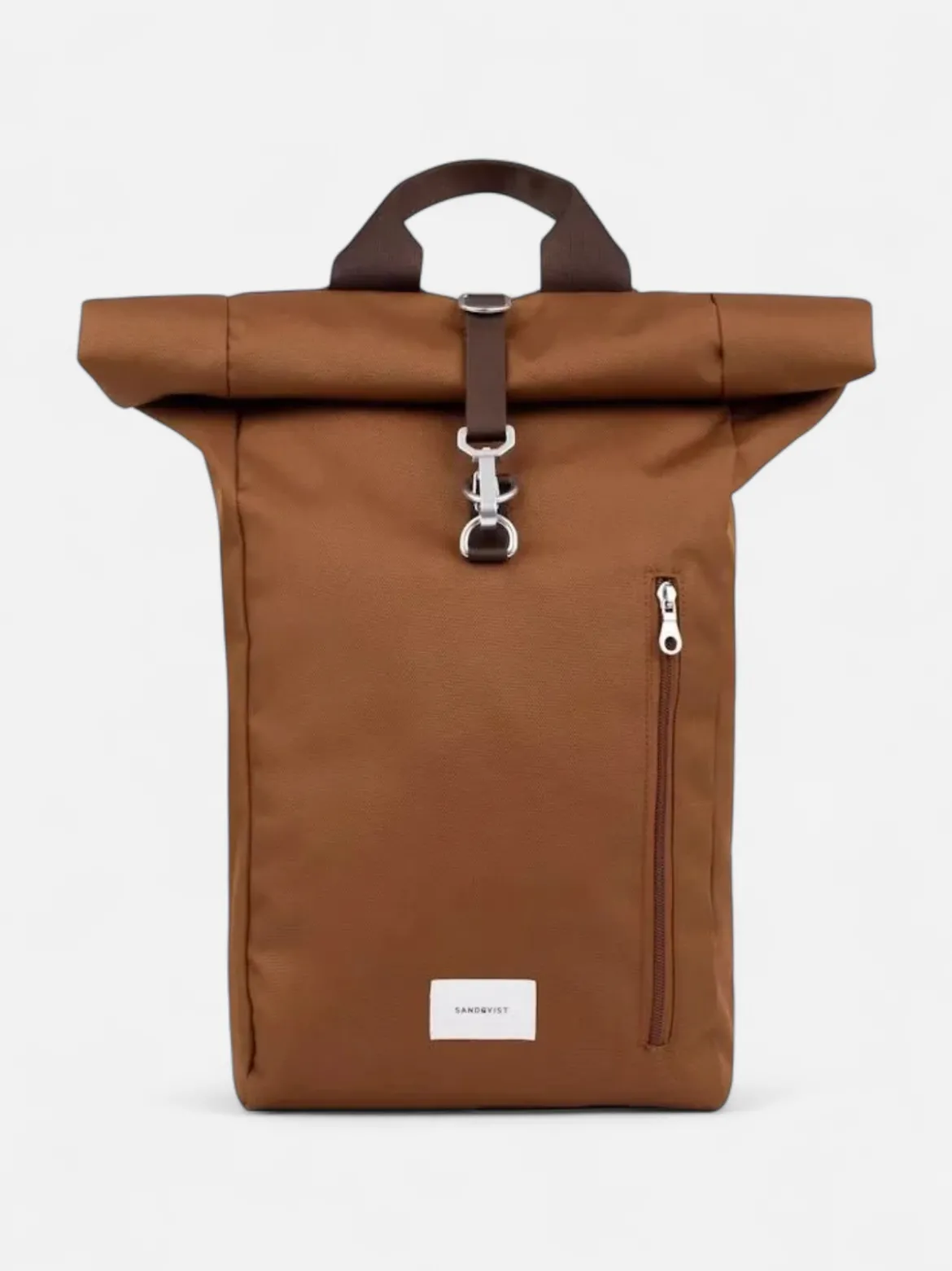 Sandqvist unisex reppu GROUND Rolltop Backpack L, konjakinruskea