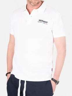 Sebago miesten pikeepaita Authentic Logo Pique, valkoinen