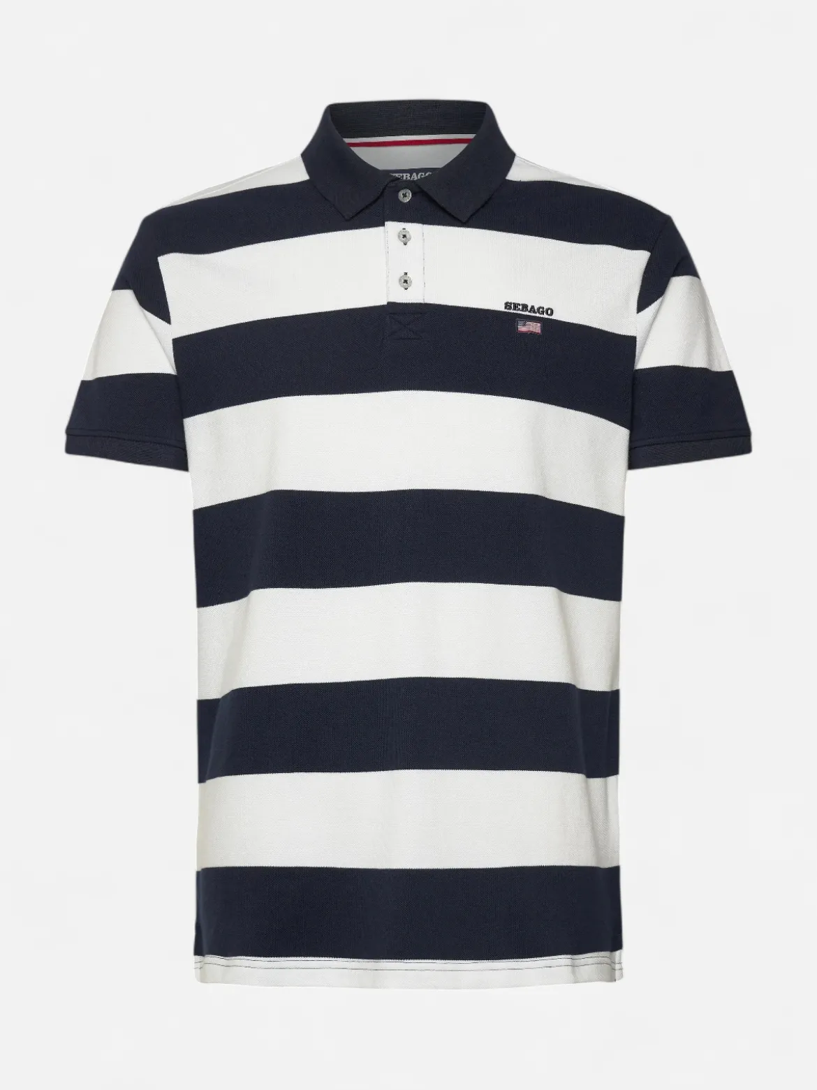 Sebago miesten pikeepaita Mick Block Stripe Pique Nos, raidallinen sininen