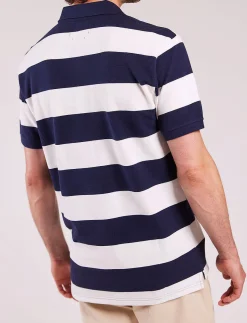 Sebago miesten pikeepaita Mick Block Stripe Pique Nos, raidallinen sininen