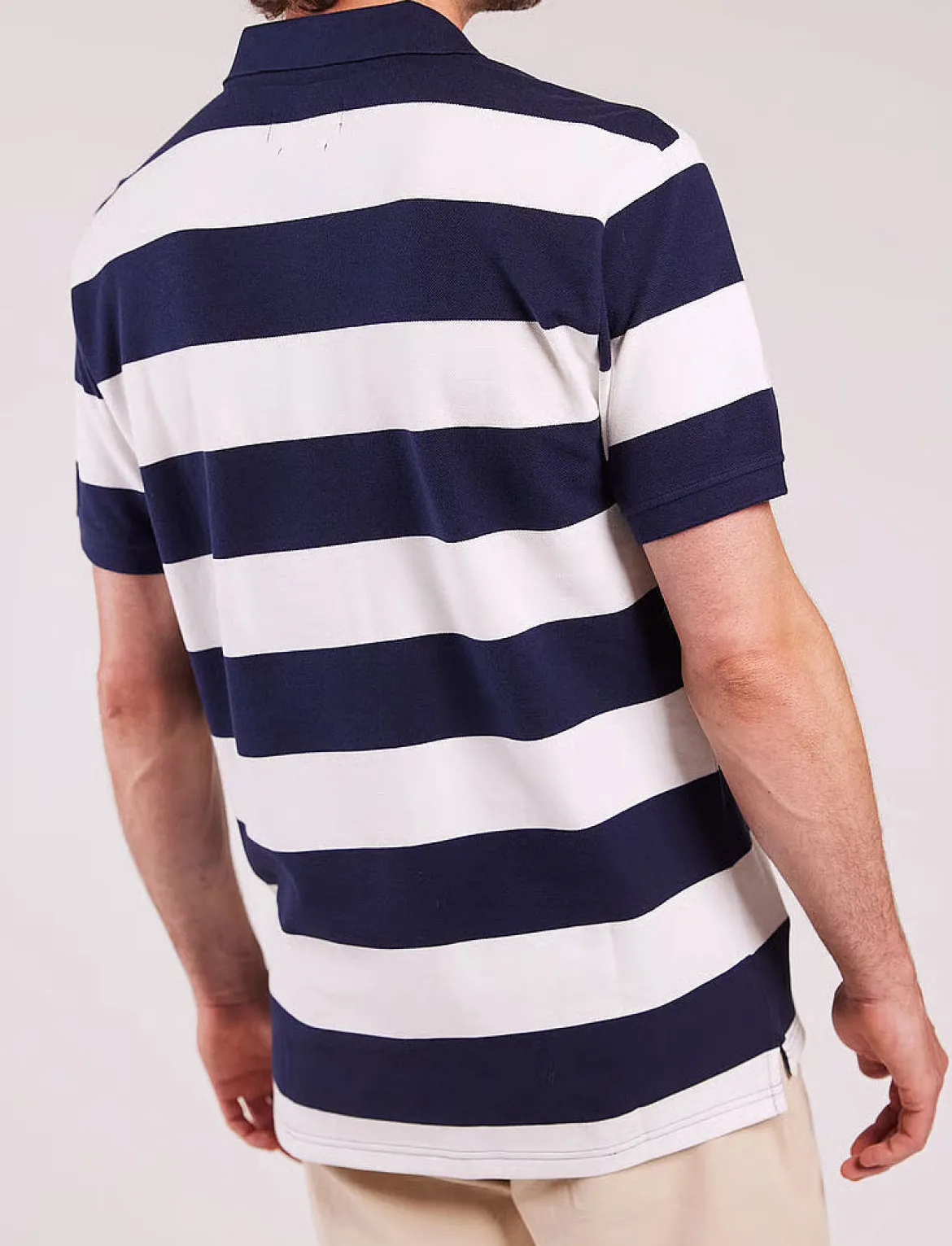 Sebago miesten pikeepaita Mick Block Stripe Pique Nos, raidallinen sininen