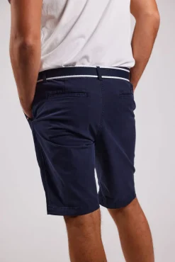 Sebago miesten shortsit, BELTED BERMUDA SHORTS Tummansininen