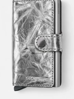 SECRID korttikotelo, MINIWALLET CRUNCH SILVER Hopeanharmaa