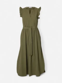 Selected Femme mekko Blair Ida Regular Sl Long Dress Noos, Deep Lichen Green