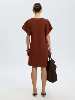 Selected Femme mekko Calli, Cherry Mahogany