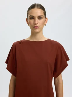 Selected Femme mekko Calli, Cherry Mahogany