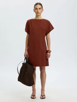 Selected Femme mekko Calli, Cherry Mahogany