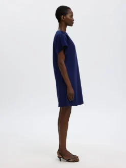 Selected Femme mekko Slfcalli SS Short Dress, Ocean Cavern