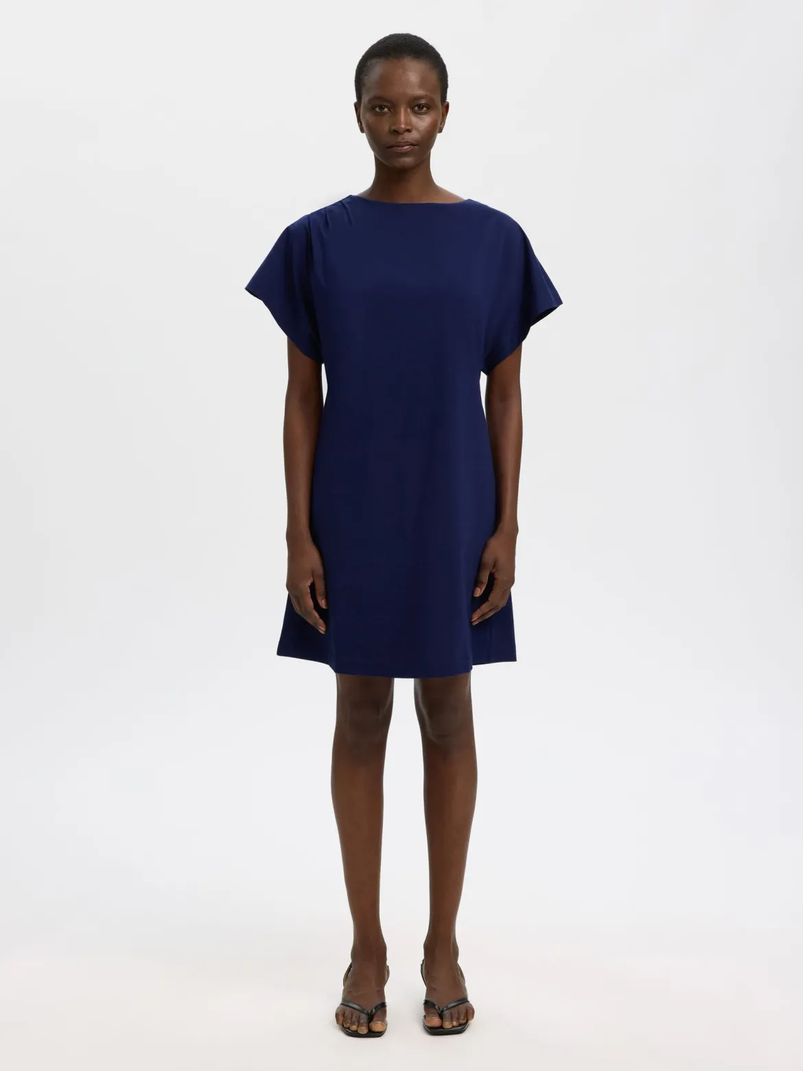 Selected Femme mekko Slfcalli SS Short Dress, Ocean Cavern