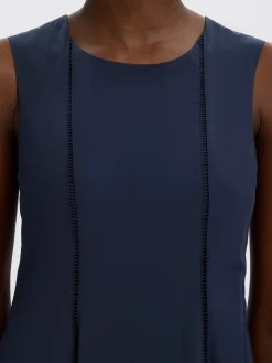 Selected Femme mekko Viscose Midi Dress, Dark Sapphire