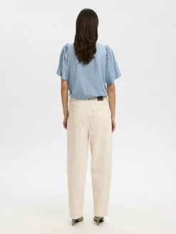 Selected Femme naiset T-paita Penelope, Dusty Blue