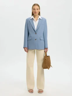 Selected Femme naisten bleiseri SlfRita Classic Blazer, Dusty Blue Melange