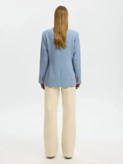 Selected Femme naisten bleiseri SlfRita Classic Blazer, Dusty Blue Melange