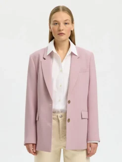 Selected Femme naisten bleiseri AD-SLFRITA LS CLASSIC, Bleached Mauve Melan