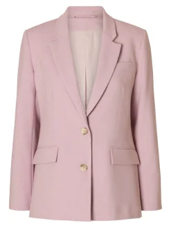 Selected Femme naisten bleiseri AD-SLFRITA LS CLASSIC, Bleached Mauve Melan