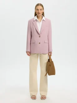 Selected Femme naisten bleiseri AD-SLFRITA LS CLASSIC, Bleached Mauve Melan