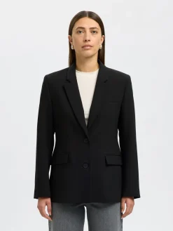 Selected Femme naisten bleiseri Classic Single-Breasted Blazer, musta