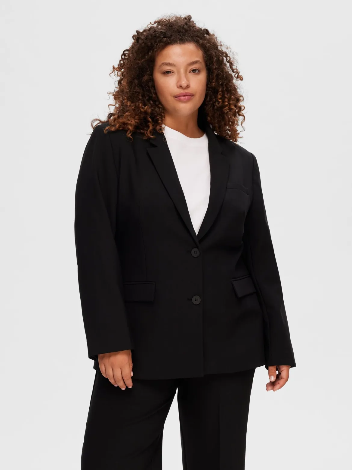 Selected Femme naisten bleiseri Classic Single-Breasted Blazer, musta