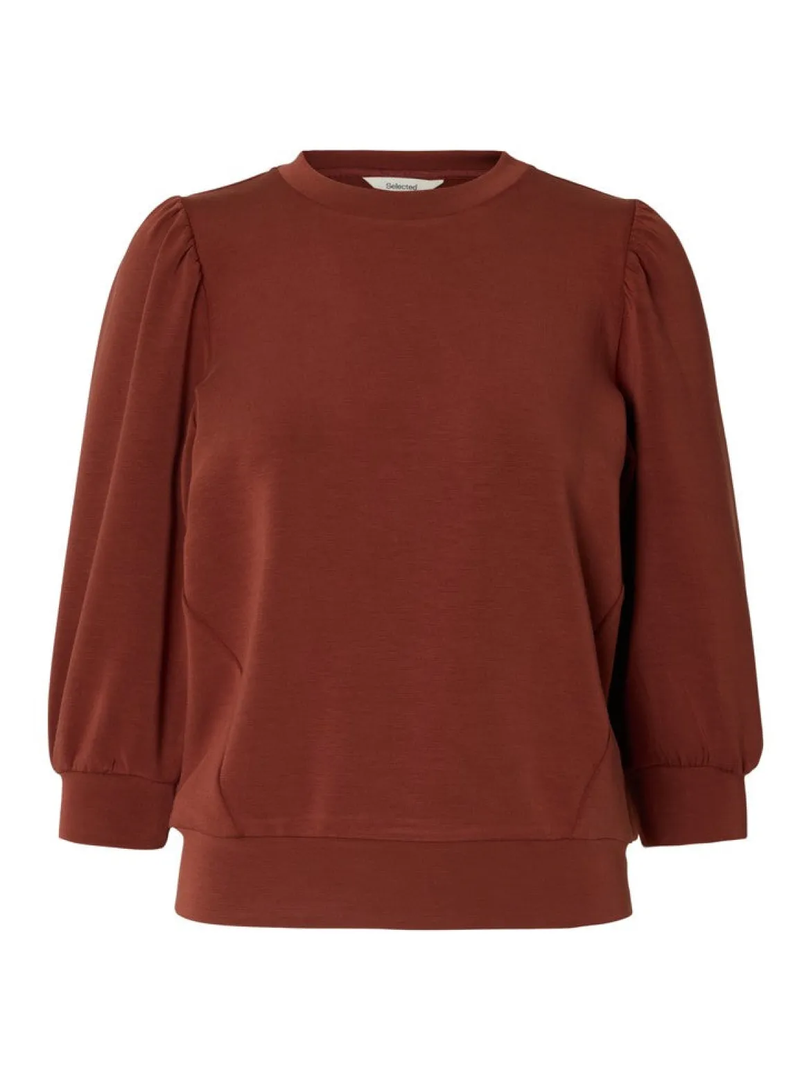 Selected Femme naisten collegepaita Tenny 3/4 Sweat Top, Cherry Mahogany