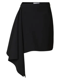 Selected Femme naisten hame SLFSYLVIE HW SHORT SKIRT B, musta