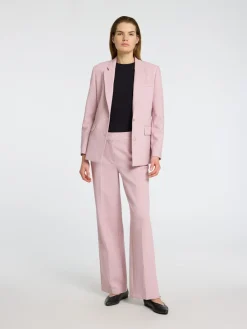 Selected Femme naisten housut, SLFRITA MW WIDE PANT MEL Vaaleanpunainen
