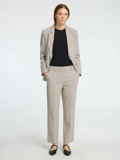 Selected Femme Naisten Housut, SLFRITA-RIA MW CROP PANT MEL NOOS Kitti
