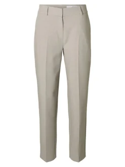 Selected Femme Naisten Housut, SLFRITA-RIA MW CROP PANT MEL NOOS Kitti