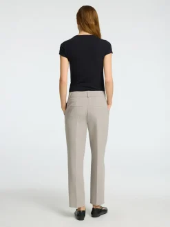 Selected Femme Naisten Housut, SLFRITA-RIA MW CROP PANT MEL NOOS Kitti