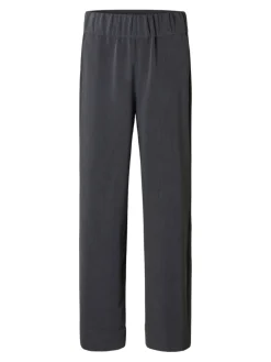 Selected Femme naisten housut SLFPATRICIA MW WIDE PANT B, Medium Grey Melange